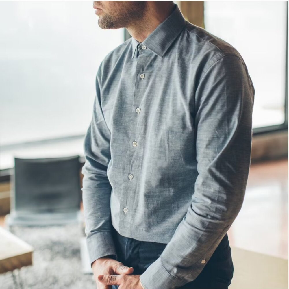 Taylor Stitch Gray Dress Shirt